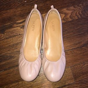 EUC size 8 Rose colored leather J. Crew flats
